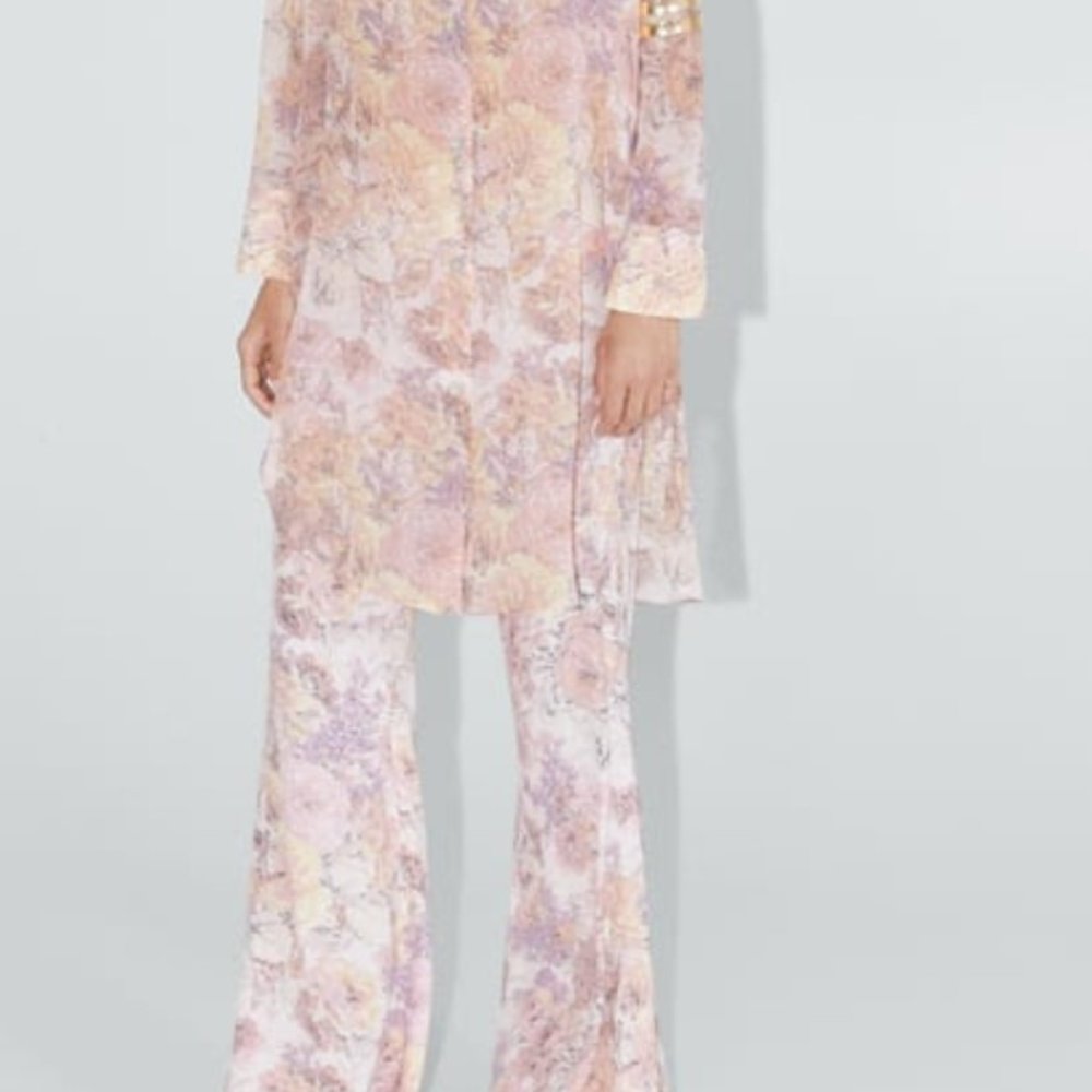 Zara Floral Pants XS